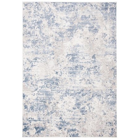 SAFAVIEH 6 x 9 ft. Amelia Rectangle Power Loomed Area RugGrey & Blue ALA705F-6